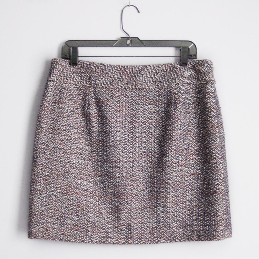 Ann Taylor LOFT Pink & White Tweed Skirt